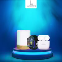 بكج الثلاث قطع سماعة ايربودز وساعة ذكية HW57 واسبي...