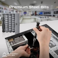 طقم مفكات براغي مغناطيسي أسطواني 126 قطعة مع صندوق...