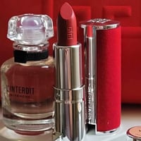 طقم جيفنشي ( عطر /كريم/روج) مع كيس