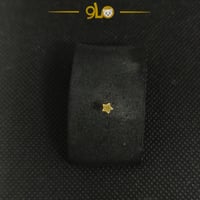 زمام بيرسينج ذهب عيار 18K نجمة مسطحة سادة