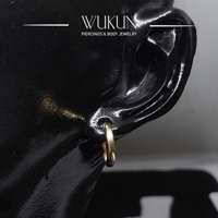 أقراط ذهب حلقة عيار 18k سادة