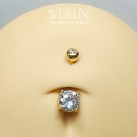 حلق بيرسينج ذهب عيار 18K للسرة