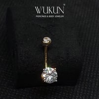 حلق بيرسينج ذهب عيار 18K للسرة