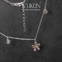 خلخال فضة 925s وردة متلألئة