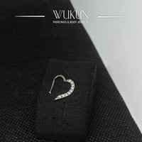 حلق فضة 925S قلب فصوص يمين موديل 9261