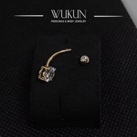 حلق بيرسينج ذهب عيار 18K للسرة