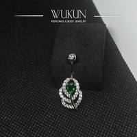 حلق بيرسينج فضة 925 للسرة موديل 9237