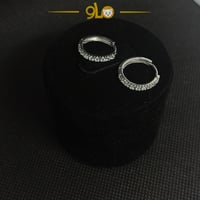 أقراط فضة حلقة دائرية موديل 9121