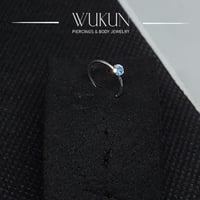 زمام بيرسينج فضة 925s دائري حلقة بفص عاكس ألوان