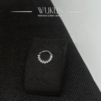 حلق فضة بفصوص موديل 9259