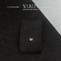 زمام بيرسينج ذهب عيار 18K فص قلب