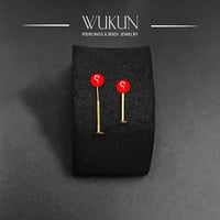 زمام بيرسينج ذهب عيار 18K فص قلب