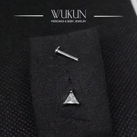 بيرسينج فضة 925 برغي فص مثلث