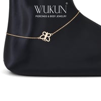 خلخال ذهب عيار 18k بشكل فراشة