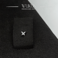 زمام بيرسينج فضة 925S شنكار شكل وردة سادة