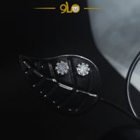 أقراط فضة 925s حلقة وردة موديل 9115