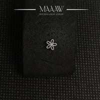 زمام بيرسينج فضة 925s طرف مدبب وردة بفص أبيض