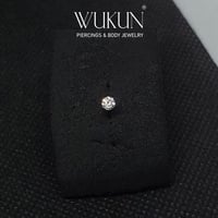 زمام بيرسينج ذهب عيار 18K فص مزنايت بلمعة أفضل