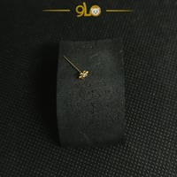 زمام بيرسينج ذهب عيار 18k نجمة سداسية بفص عاكس ألو...