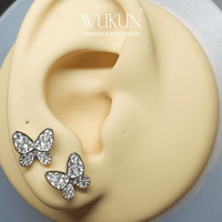 مجموعة حديقة الفضة (بيرسينج فضة 925s لكل ثقوب الاذ...