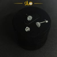 أقراط فضة 925s حلقة وردة موديل 9115