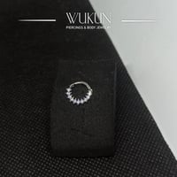 حلق فضة بفصوص موديل 9259