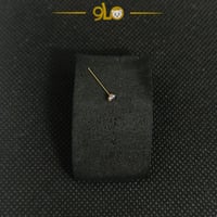 زمام بيرسينج ذهب عيار 18k ثلاث فصوص عاكسة ألوان