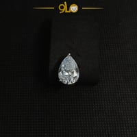 حلق بيرسينج فضة 925s للسرة فص كبير بار مخفي موديل...