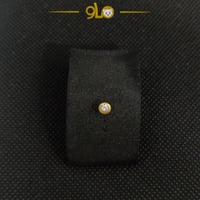 زمام بيرسينج ذهب عيار 18k دائرة بفص أبيض 4.5 mm