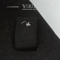 زمام بيرسينج فضة 925S شنكار شكل وردة سادة