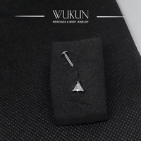 بيرسينج فضة 925 برغي فص مثلث