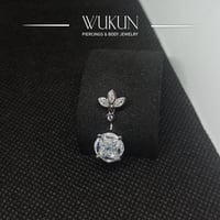 حلق بيرسينج فضة 925s للسرة 9241