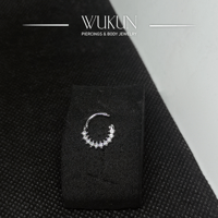 حلق فضة بفصوص موديل 9259