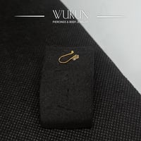 زمام ذهب بدون خرم بفصين بيضاء