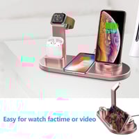 شاحن لاسلكي Dock 4 في 1 محطة شحن متعددة للأجهزة مع...