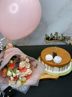 بكج تخرج 1 بوكيه مع كيك وبالونات