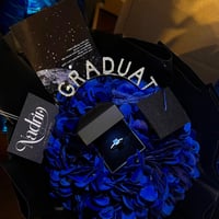 بوكيه مع خاتم السديم فضه عيار 925