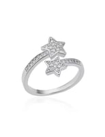 خاتم النجمتان فضه عيار925