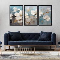 لوحات ثلاثية زهور