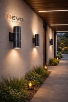 فانوس جداري خارجي ثنائي الاتجاه MR16 من الألومنيوم