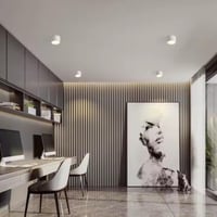 سلندر دائري 9 سم بقوة 10 واط المنيوم انارة اصفر 30...