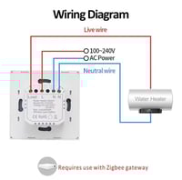 مفتاح مكيف/سخان ذكي 40 أمبير | Wifi | تحكم صوتي (س...