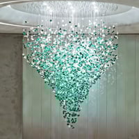 ثريا دائري مودرن حجر بمقاسات متعددة والوان حجر شفا...