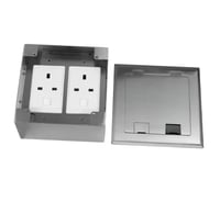 علبه فيش ارضي سلفر با اربعه منافذ اس تلس