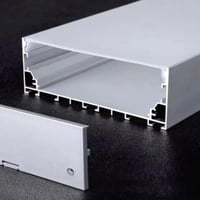 بروفايل المنيوم 10×5 سم بدون شفة اسود 3 امتار مجرى...