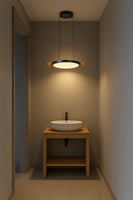 ثريا موديل 2024077 – تصميم دائري بإطار خشبي أنيق و...