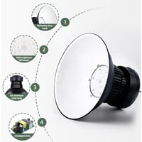 كشاف هنجر طربوش اسود ألمنيوم اسود | قوى 150W-400W...