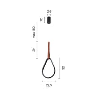 علاقي مودرن مفرد بلمسة جلدية فاخرة | إضاءة LED | ك...