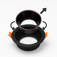 اطار عميق ضد التوهج المنيوم 7 سم فتحه للصيانه بدون...