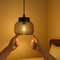 تعليقة إنارة ديكور بتصميم شبكي زجاجي معتم – موديل...